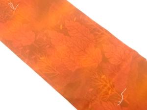 未使用品　樹木模様織り出し　名古屋帯